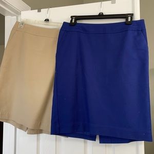 Set of 2 skirts!! Royal blue and Tan  Size 4